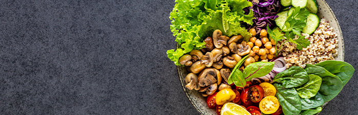 Healthy food in a bowl